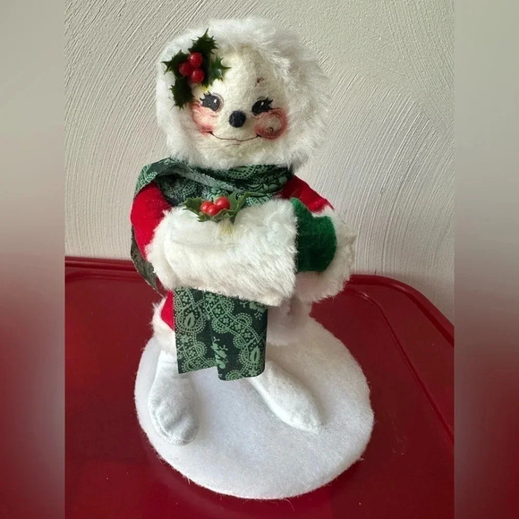 Vintage 1993 Annalee Ritz the SnowWoman Christmas Doll w Hand Warmer - Picture 1 of 7
